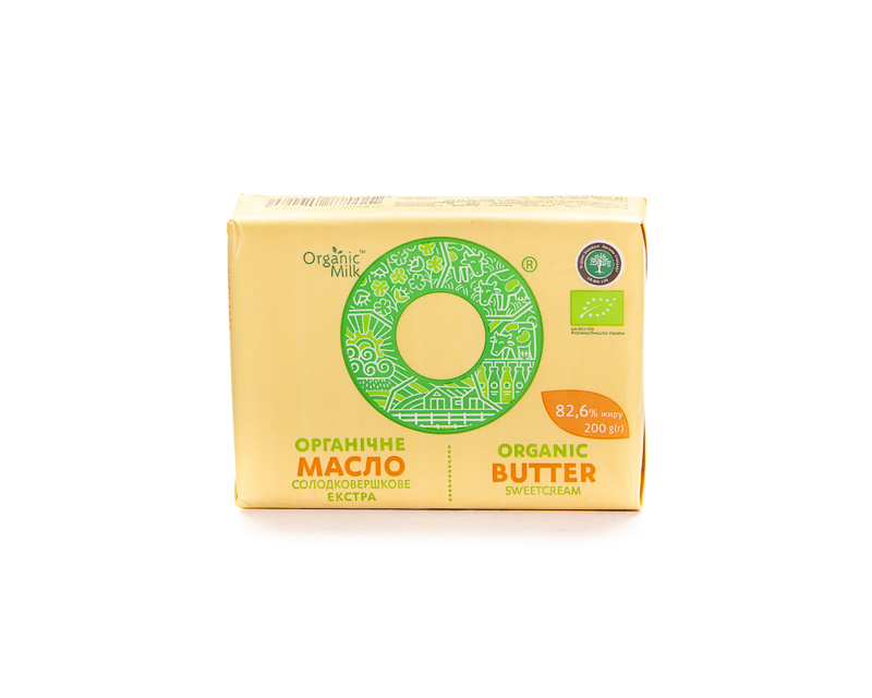 Organic sweet cream butter 82.6% fat