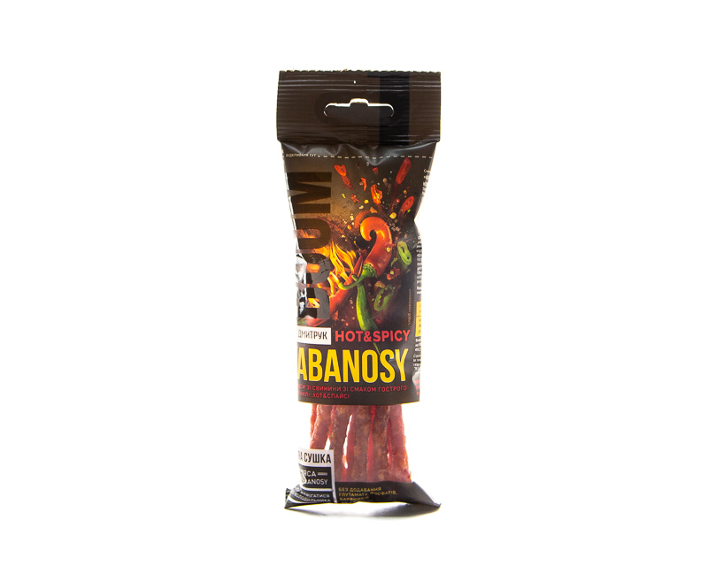 Kabanosy ONE BIТE HOT&SPICY made of selected pork with Chili pepper flavor