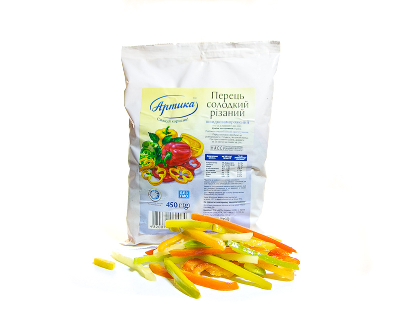 فلفل حلو مقطع إلى شرائح 