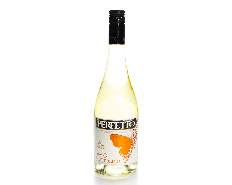 مشروب نبيذ أبيض غازي، شبه حلو، بنكهة الخوخ، العلامة التجارية 