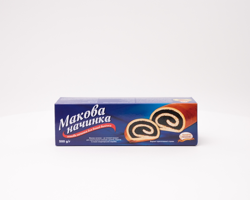 Mohnfüllung (Pasteurisiertes Halbfabrikat für Bäckerei und Konditorei), 500 g, Handelsmarke 