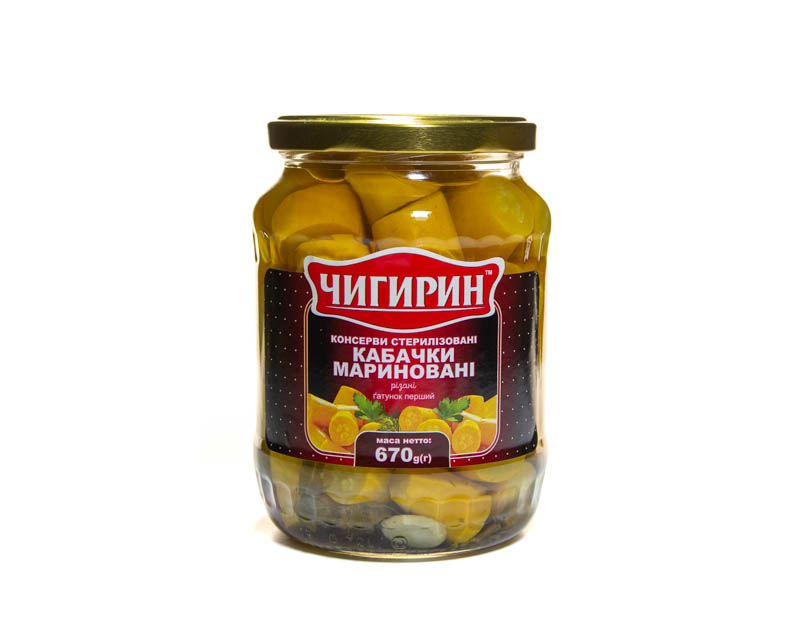 Marinierte Zucchini, geschnitten 670 g