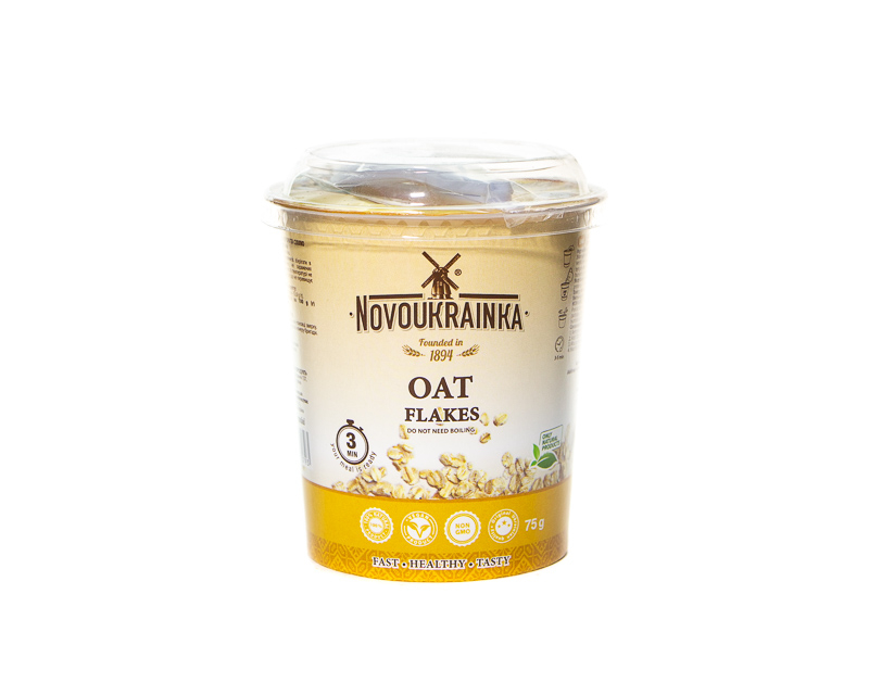 Haferflocken in einem Glas 