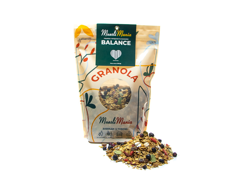 Granola mit Beeren und Samen 