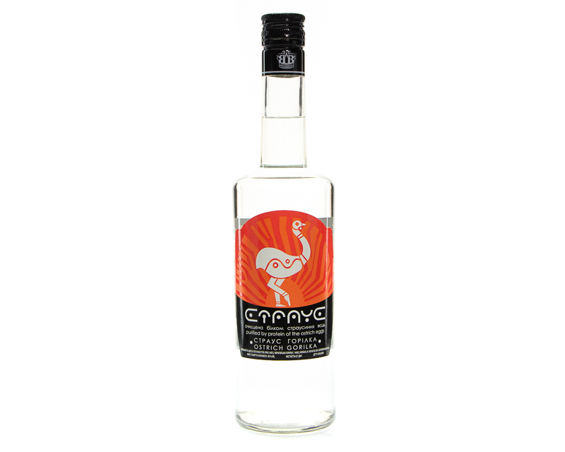 Wodka (Schnaps) „Strauß“ (Ostrich Gorilka) 0,7 l
