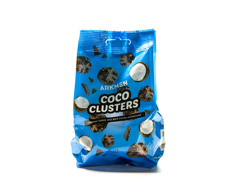 Coco clusters with dark cocoa compound