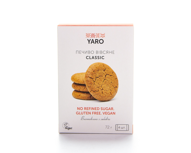 YARO Oat Cookie “Classic”” 72 g. gluten-free, no refined sugar