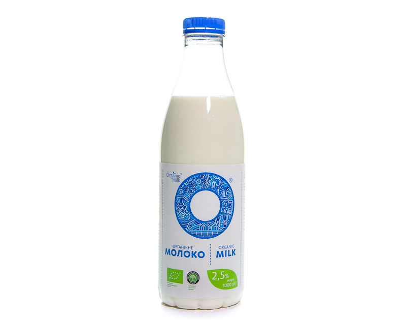 Pasteurized organic cow milk 2,5% fat