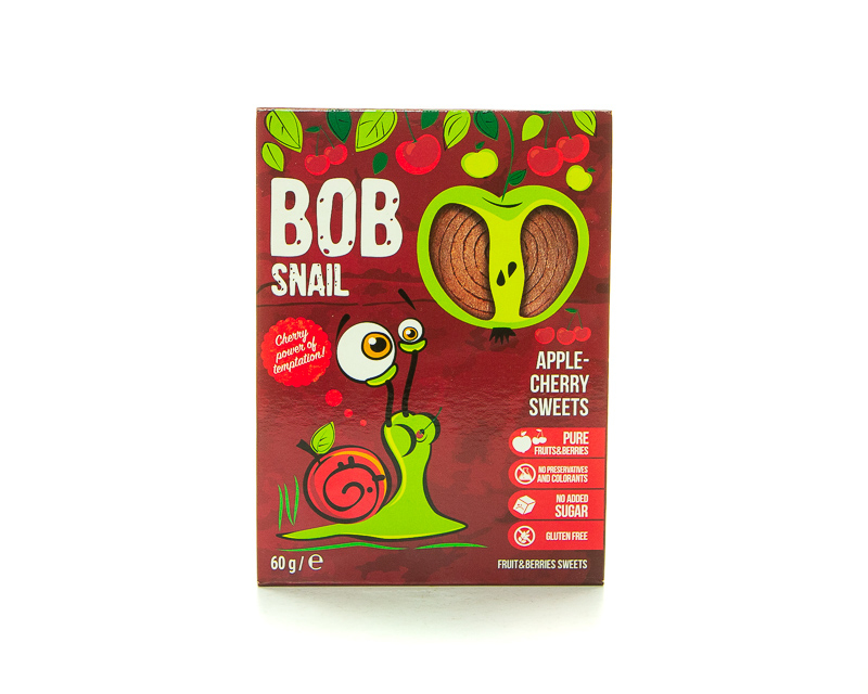 Natural apple-cherry sweets TM Bob Snail