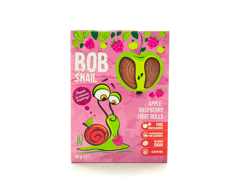 Natural apple and raspberry sweets of TM Bob Snail