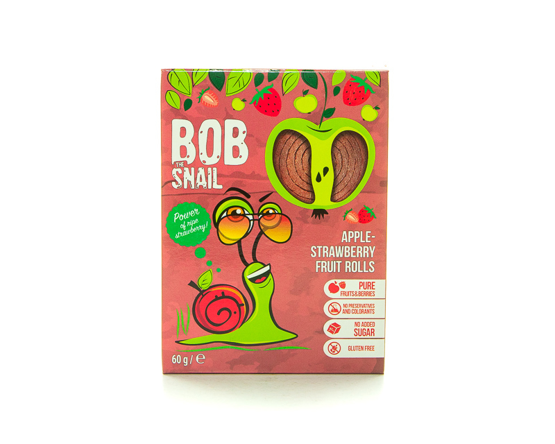 Natural apple-strawberry sweets TM Bob Snail