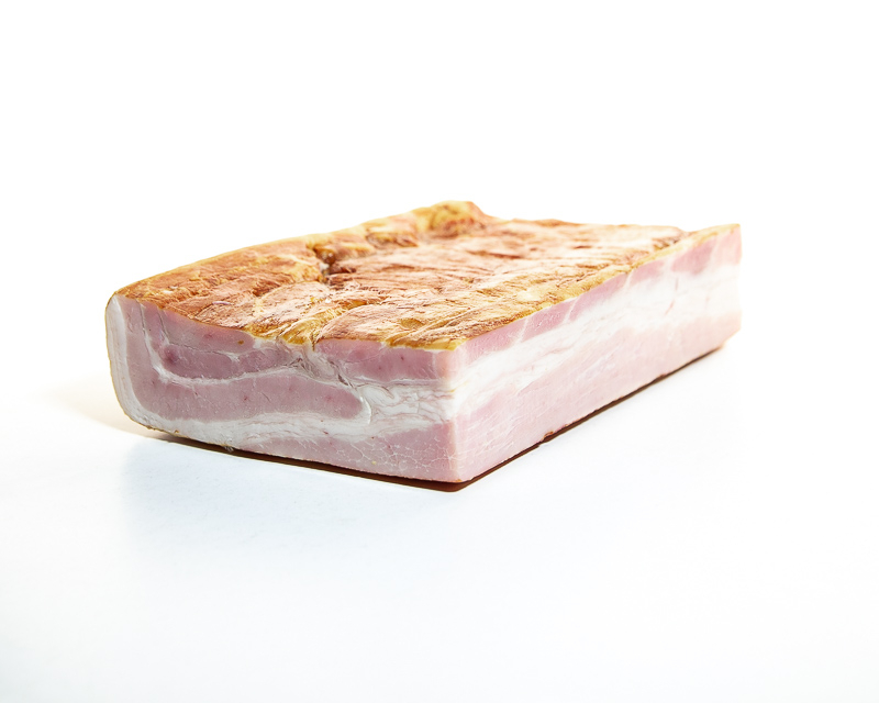 Boiled and smoked pork bacon 