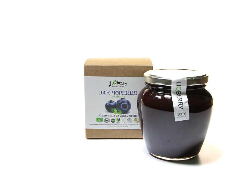 Berry organic bilberry paste LIQBERRY 550 g