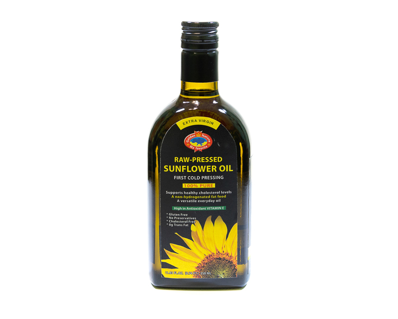 Raw-pressed sunflower oil