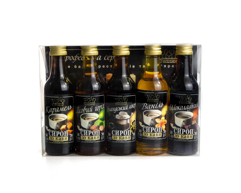 Syrups for coffee (assorted 5pcs х 70g)
