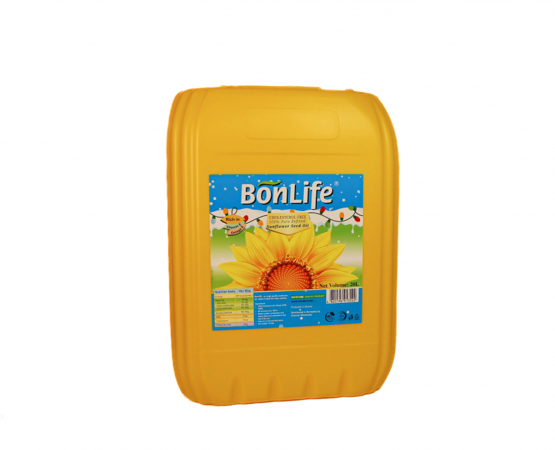 BONLIFE Refined Sunflower Oil in plastic tin 20L