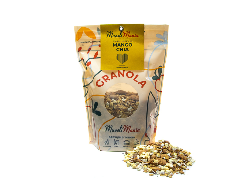 格兰诺拉麦片配芒果