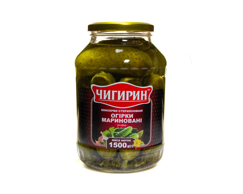 Pickled cucumbers, 1500 g